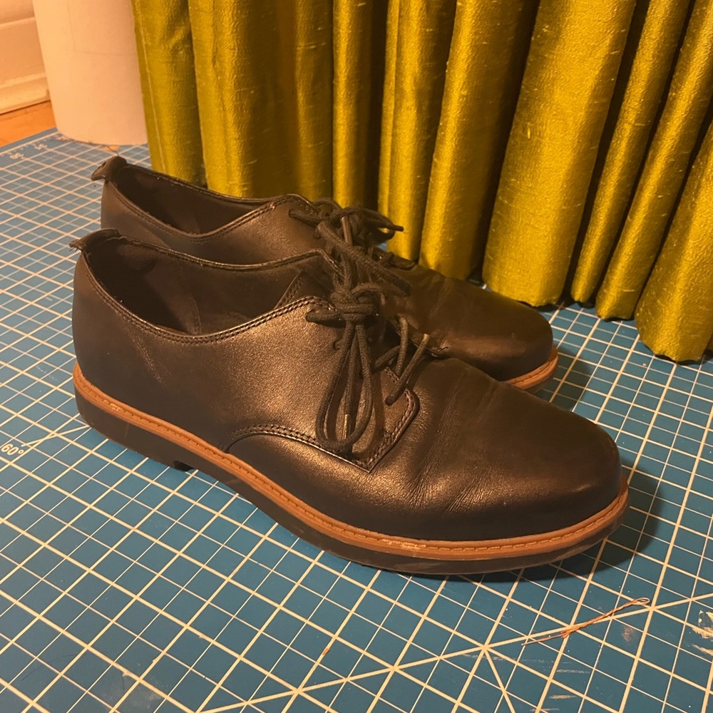 Clarks Black Lace Up Shoes